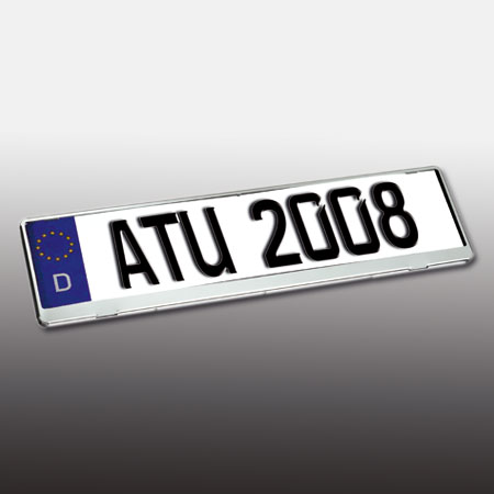 "Edelstahl" Kennzeichenhalter, 1 Stück - ATU