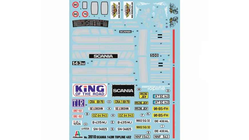 Italeri 1:24 Scania 143m Topline 4x2