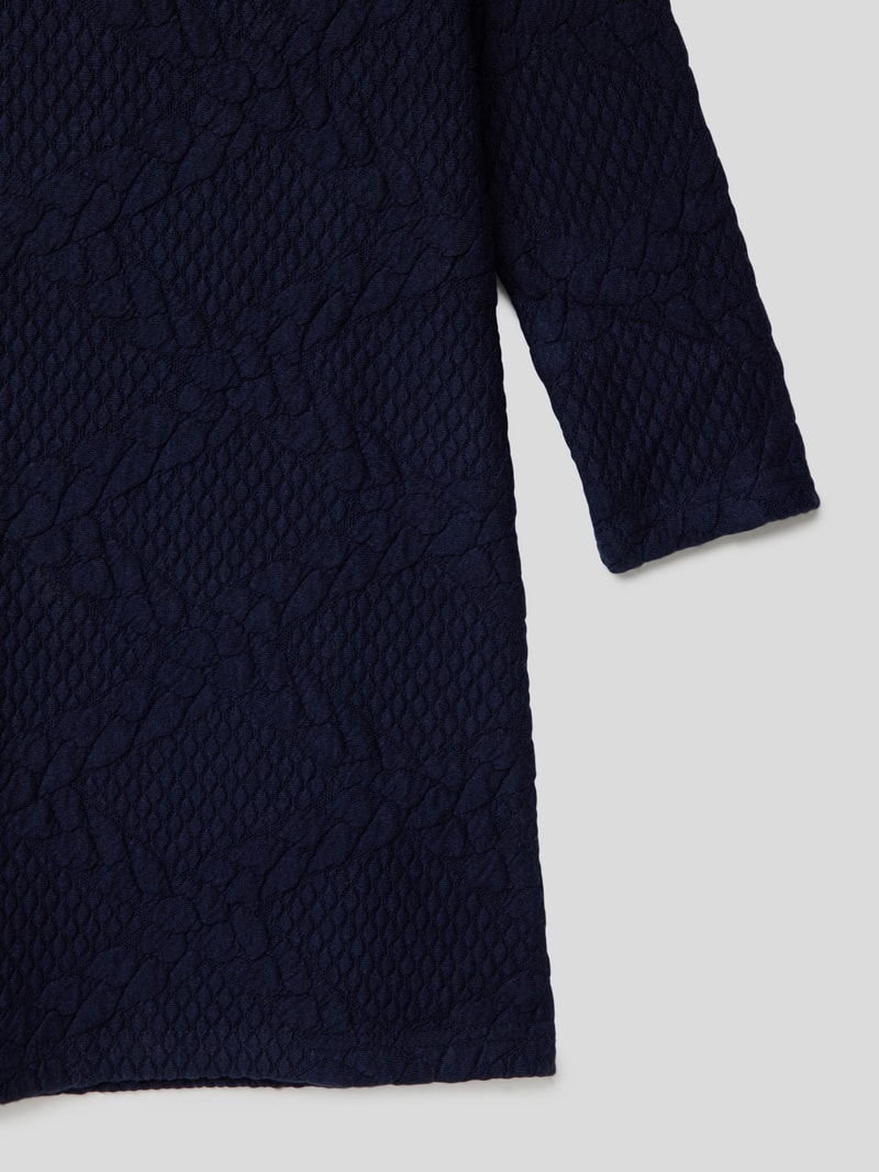 Sweatkleid mit Strukturmuster in marineblau
