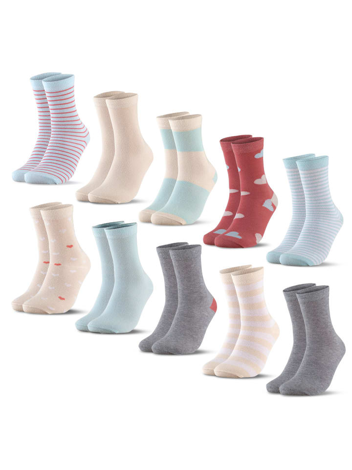 Occulto 10er Pack Bunte Socken Estilo in Grau-Pink günstig kaufen