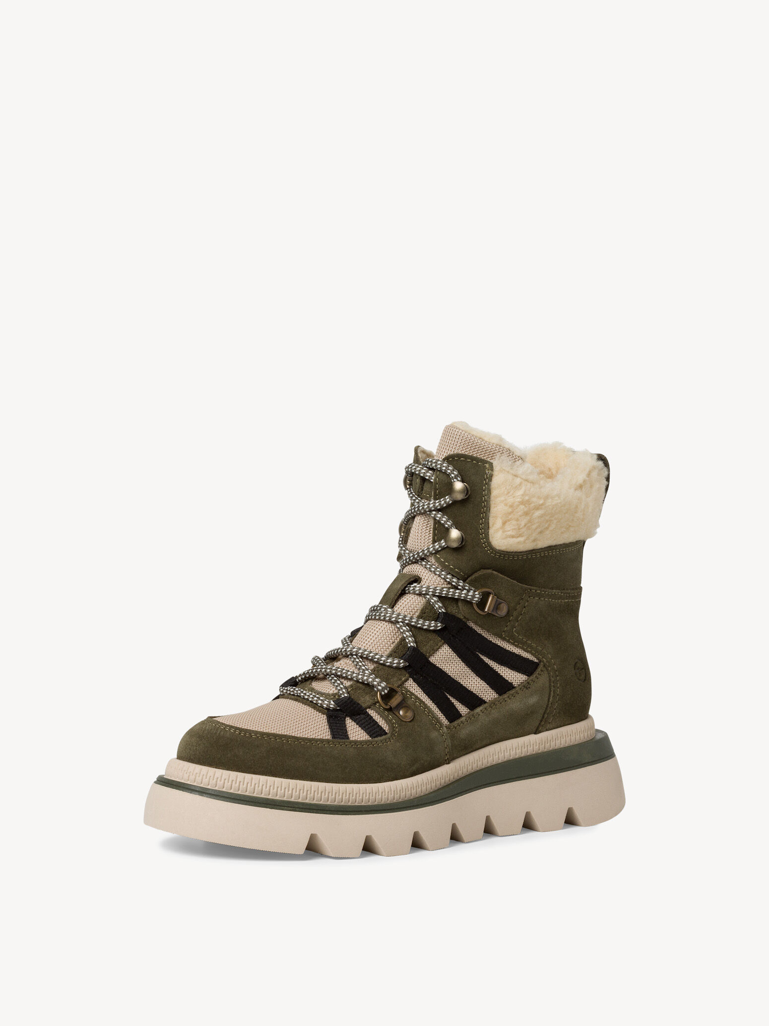 Bottine en cuir - vert doublure chaude
