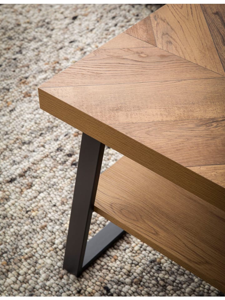 KADIMA DESIGN Couchtisch 100x40x41 cm Sofatisch mit Fischgrät-Muster, Design günstig kaufen onesize