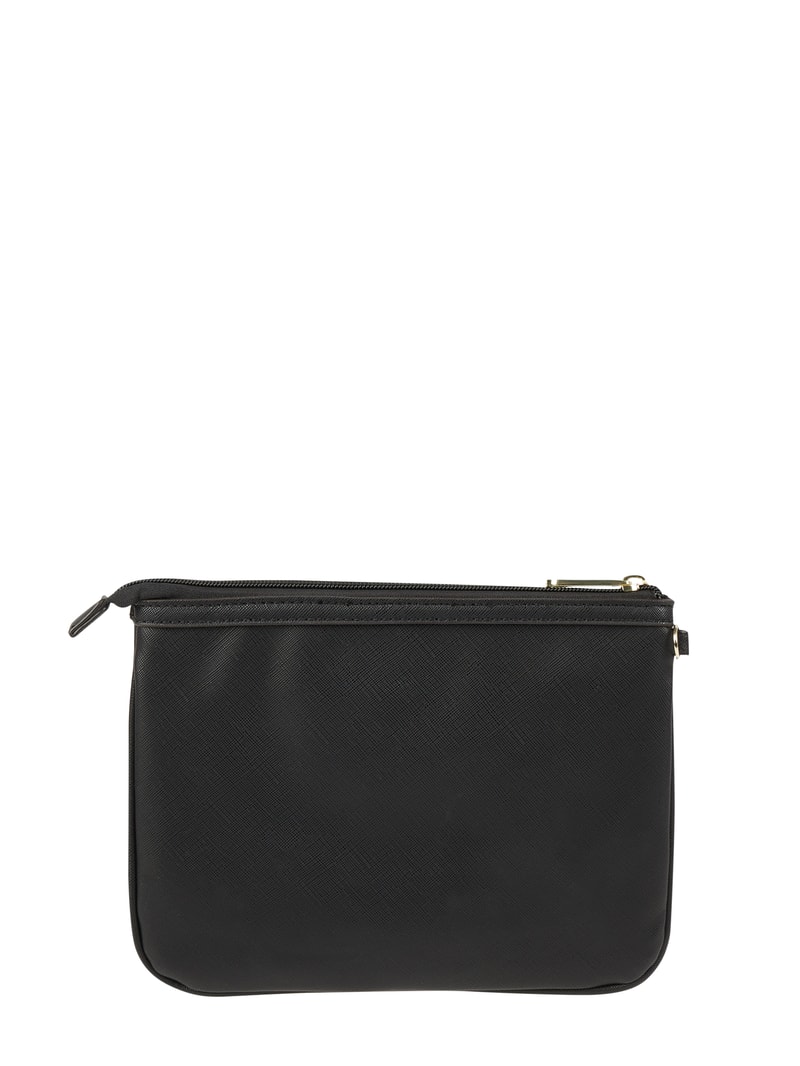 Kosmetiktasche mit herausnehmbarem Spiegel in schwarz