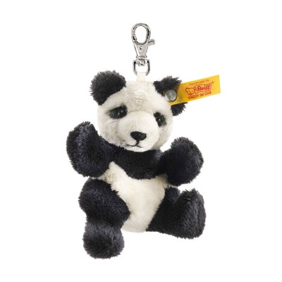 Schlüsselanhänger Panda, 9 cm, weiß