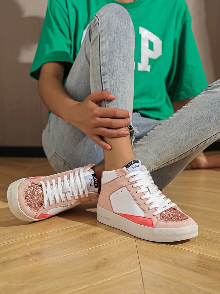 Sixth Sens Sneakers in Weiß/ Rosa/ Pink günstig kaufen