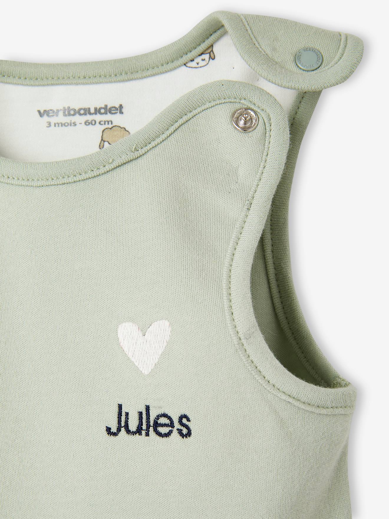 Kit naissance 5 pièces personnalisable + pochon vert d'eau