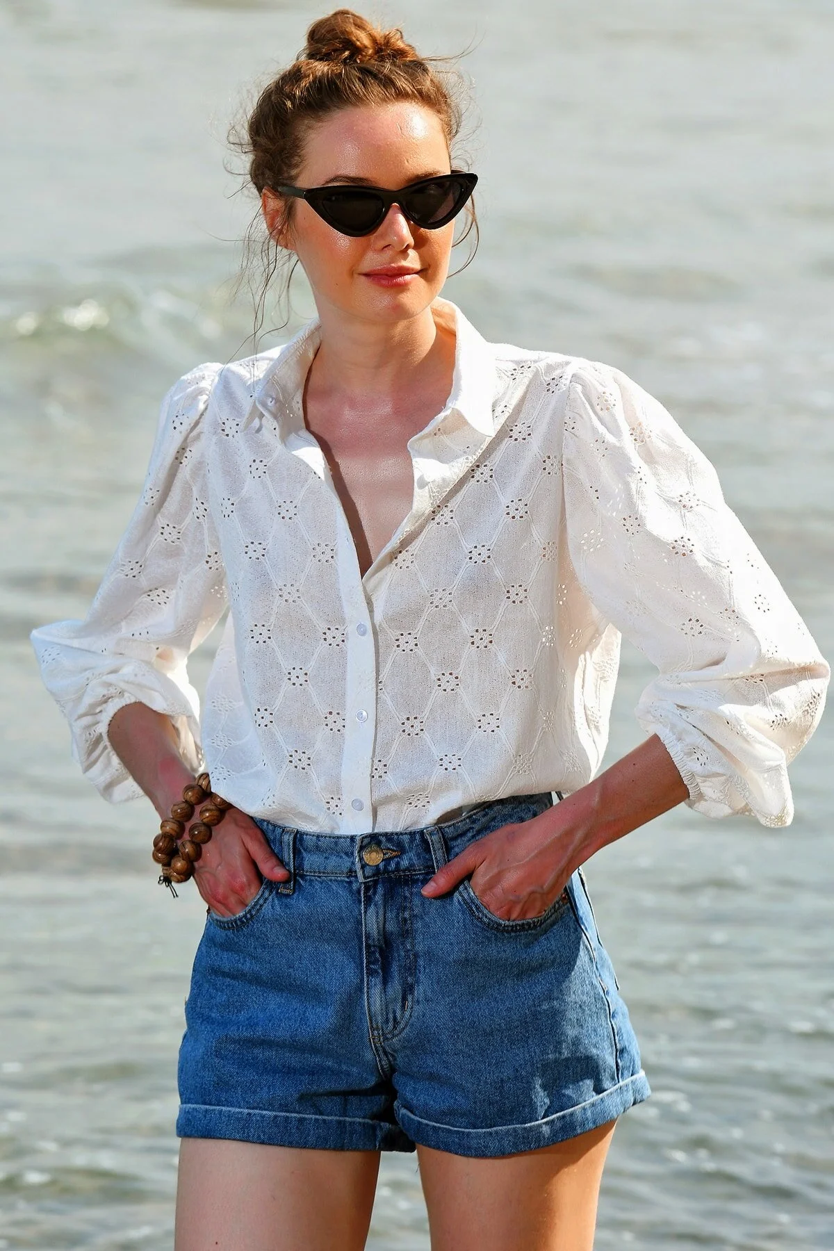 Trend Alaçatı Stili  Hemd - Weiß - Regular Fit