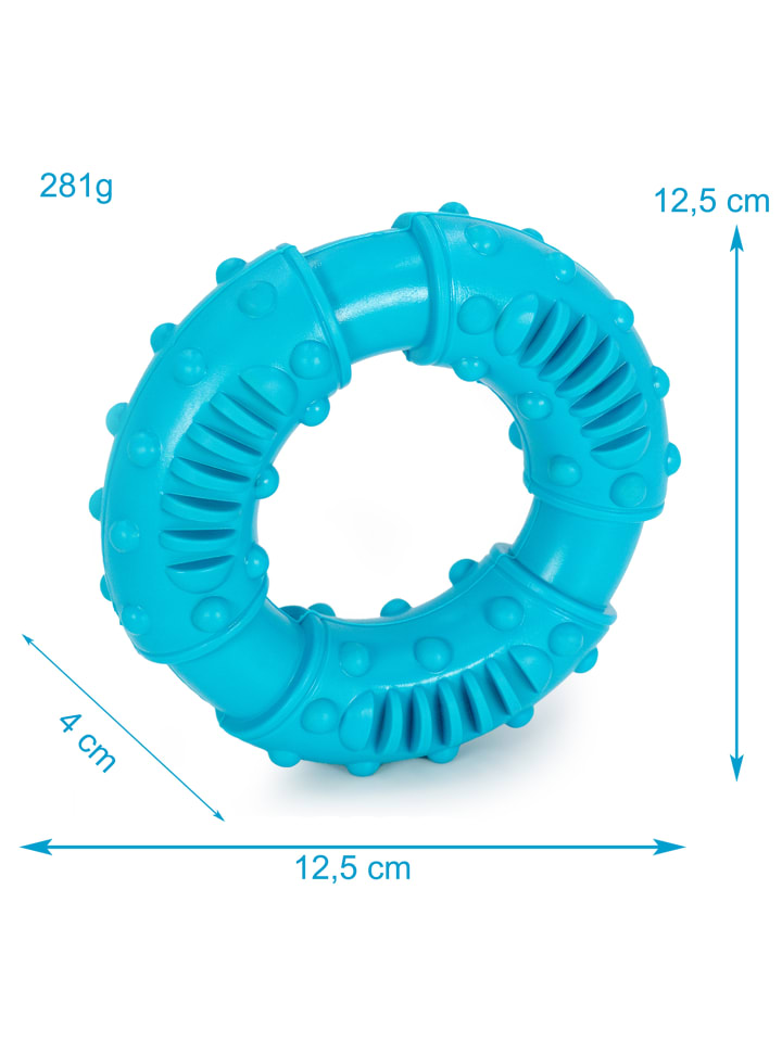 Intirilife Hunde Kauspielzeug 12,5 cm Kauring in Blau günstig kaufen onesize