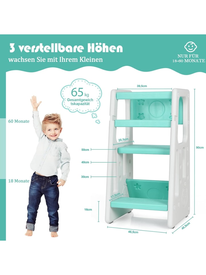 COSTWAY 2 Stufen Lernturm in Grün günstig kaufen 90 cm