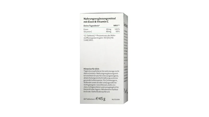 NATURE LOVE Eisen & Vitamin C 45 g