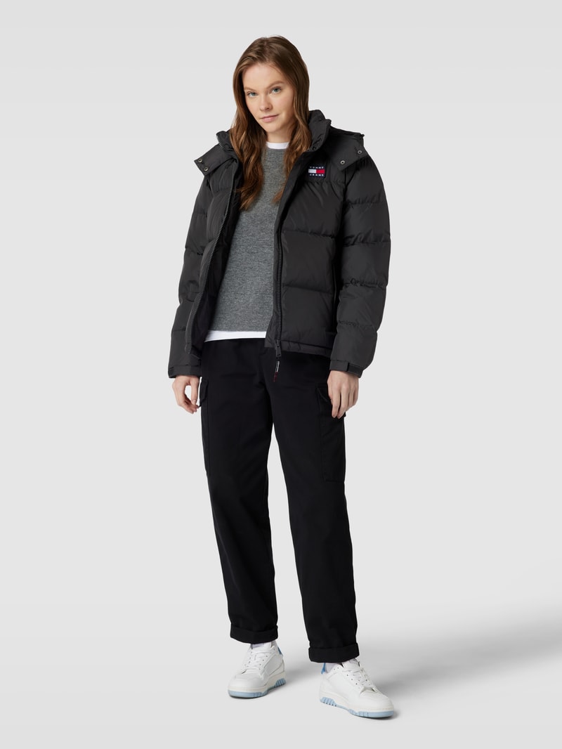 Steppjacke mit Kapuze Modell 'ALASKA' in schwarz