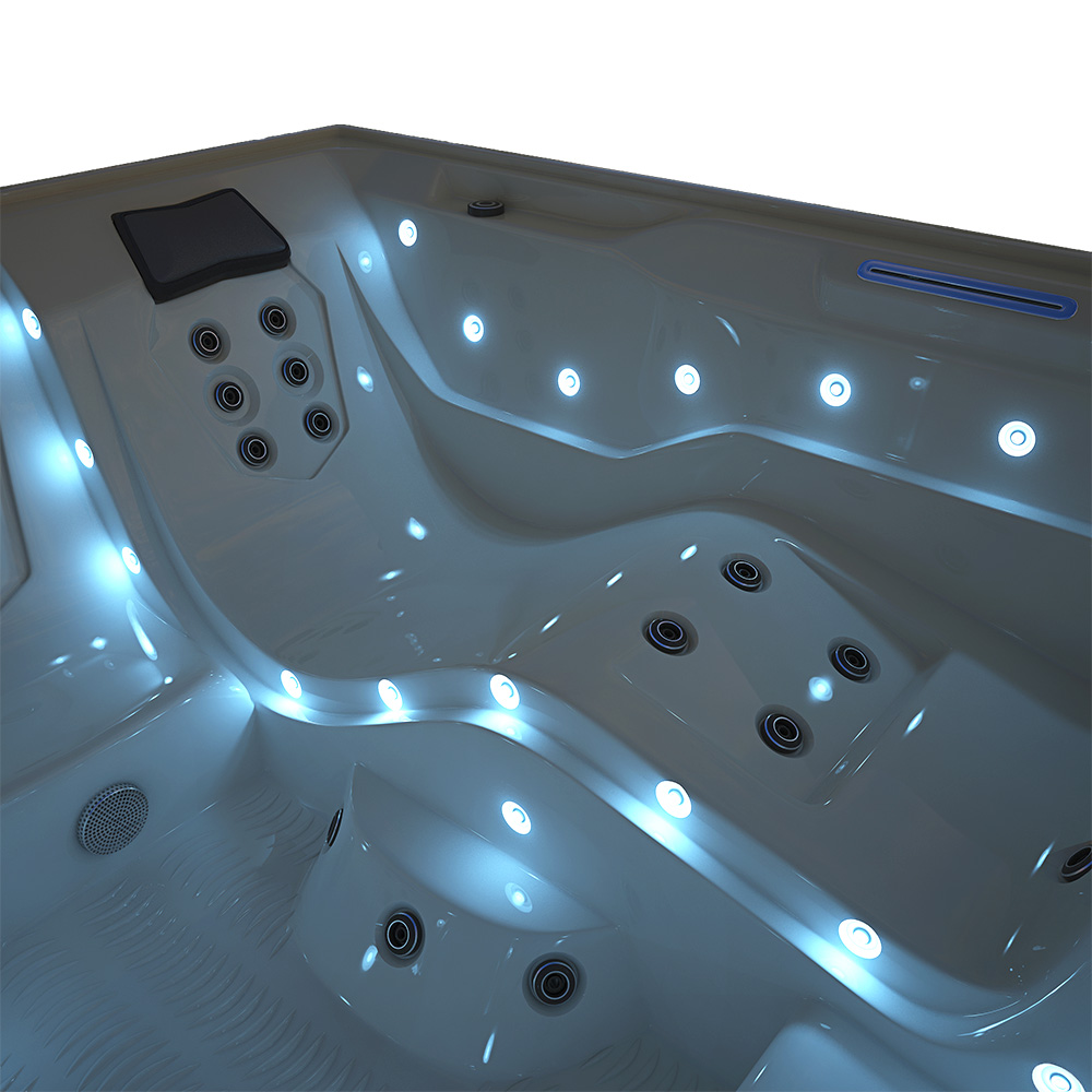 Home Deluxe Outdoor Whirlpool STREAM BIG inkl. Treppe und Thermoabdeckung