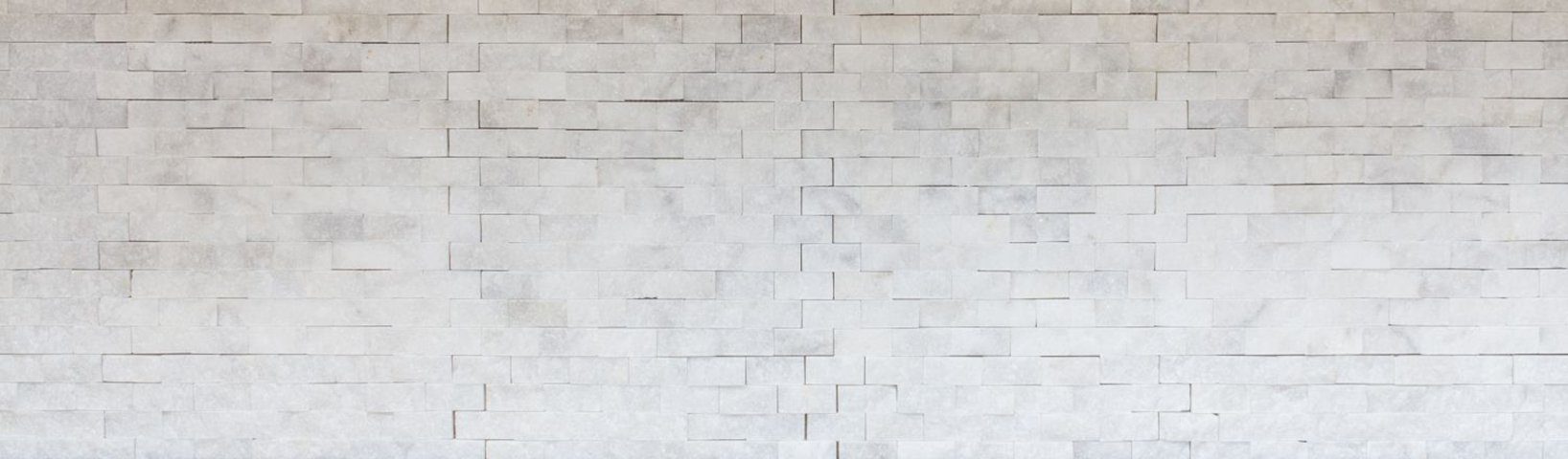 Mosani Mosaikfliesen Splitface Marmor Mosaik Steinwand Naturstein weiß Brick Mauerverband