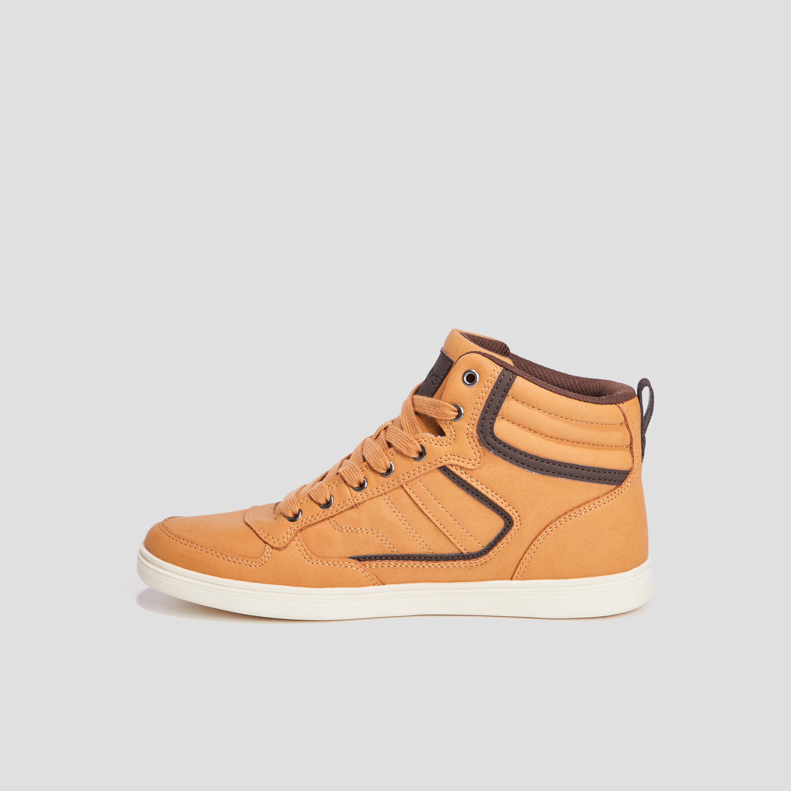 Baskets montantes à lacets Creeks jaune homme | La Halle