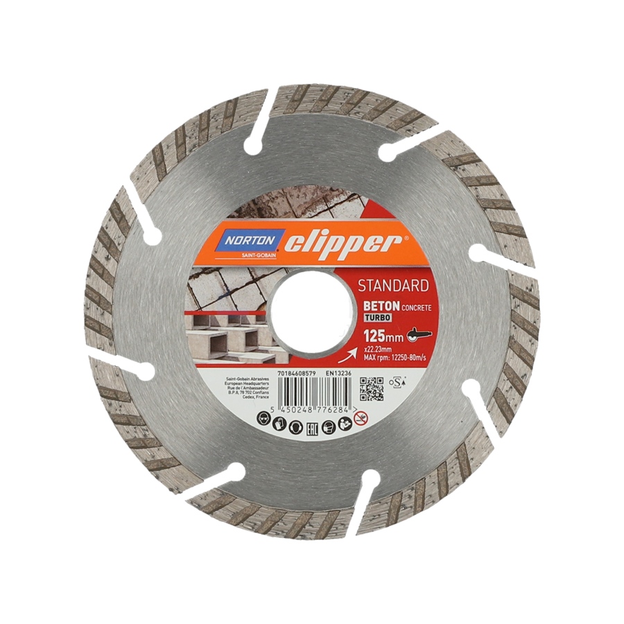 Norton Clipper 70184608580 Standard-Beton-Diamantsägeblatt 230 x 22,23 mm