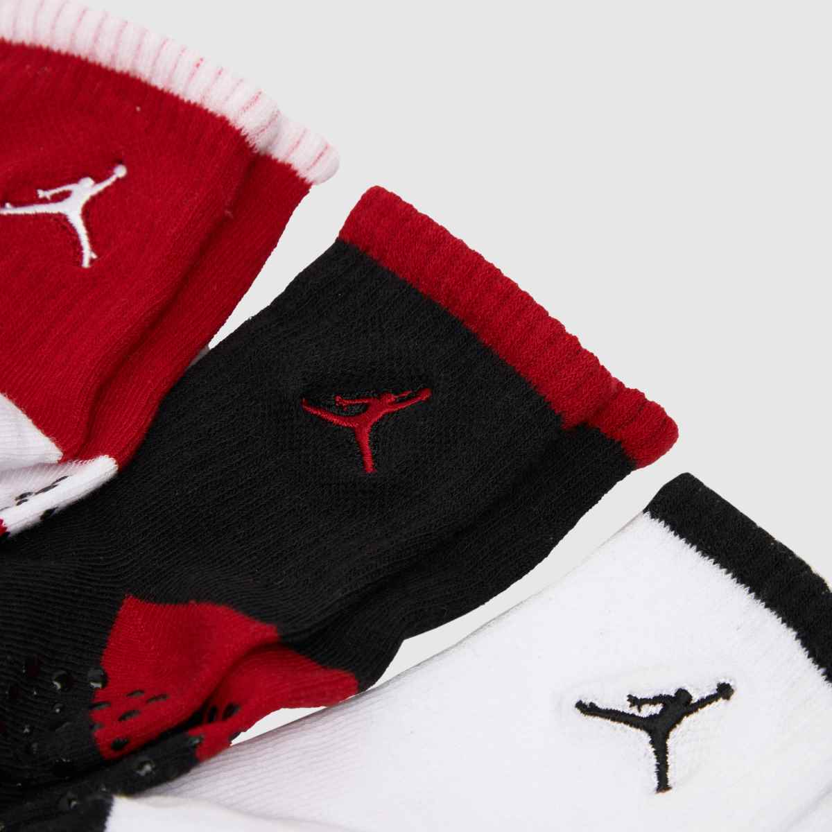 Nike Jordan svarta spräckliga barnstrumpor 3-pack