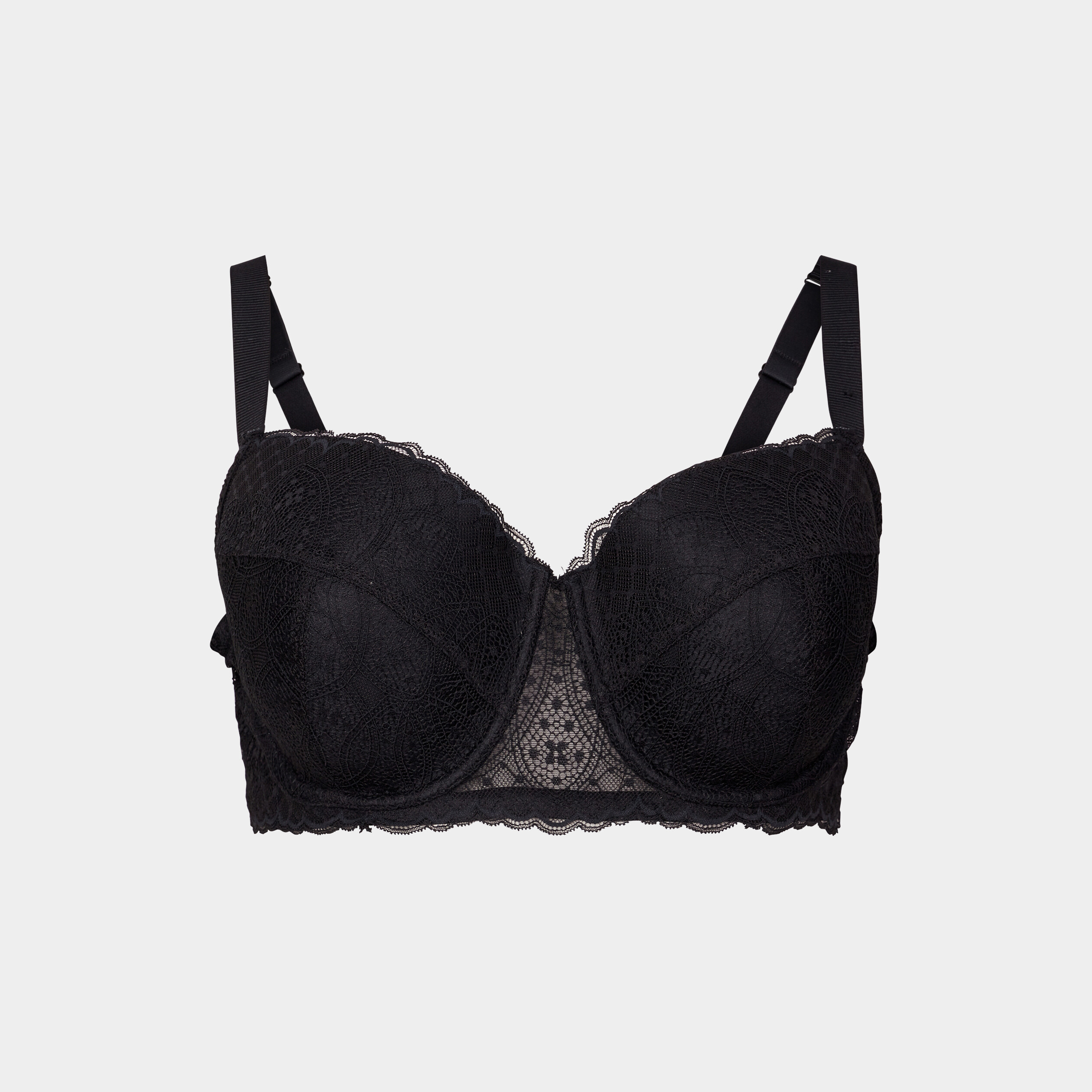 Soutien-gorge emboîtant à dentelle Izzie noir femme grande taille | La Halle