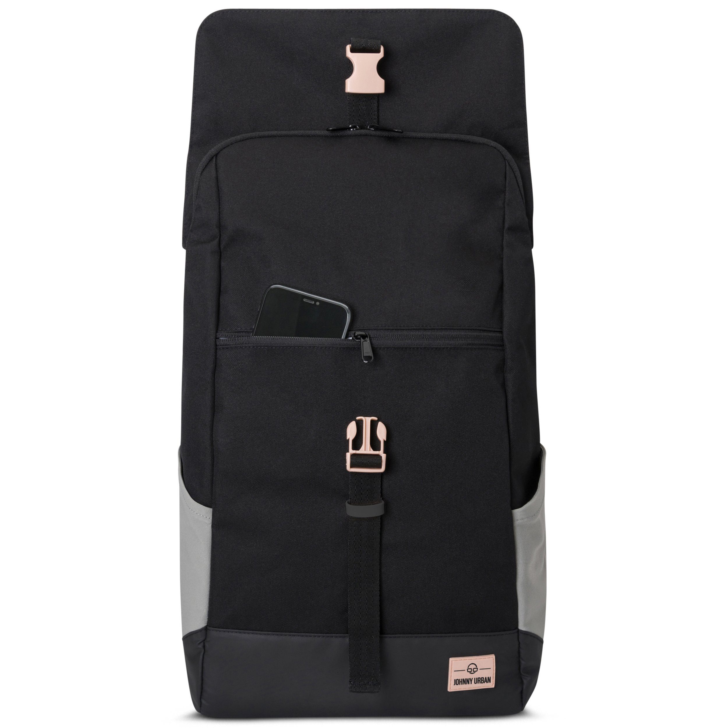Johnny Urban Cityrucksack MIKA, Rolltop Damen Herren, Laptop Fach, Flexible Größe, Gepolstertes Laptopfach, Wasserabweisend