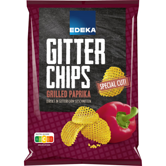 EDEKA Gitterchips Grilled Paprika 125G
