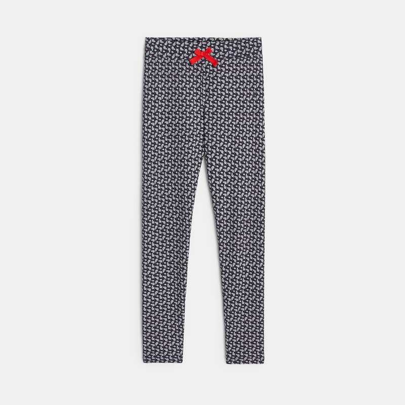 Leggings imprimés en jersey rouge fille
