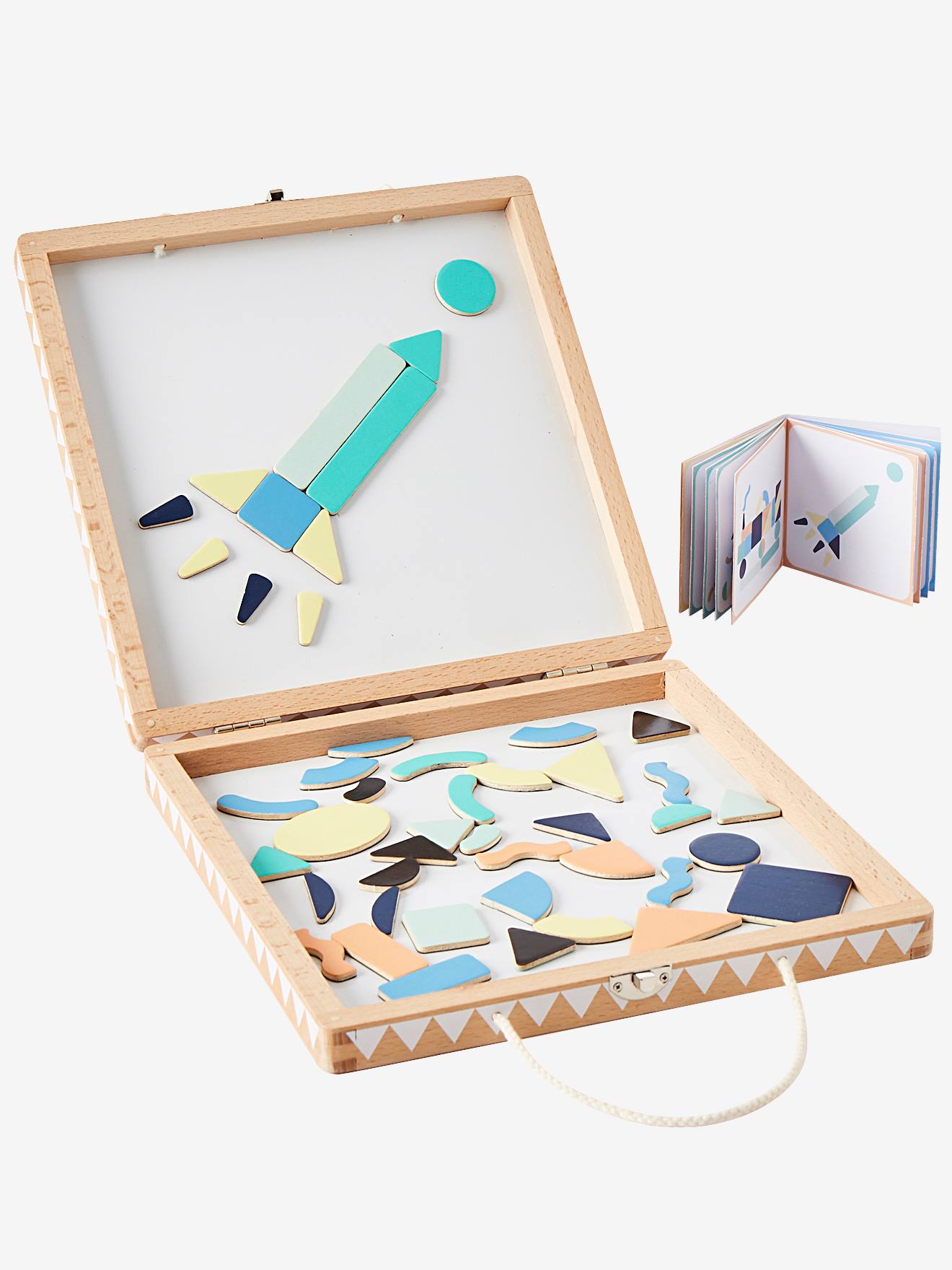Coffret magnétique géoforme en bois FSC® multicolore
