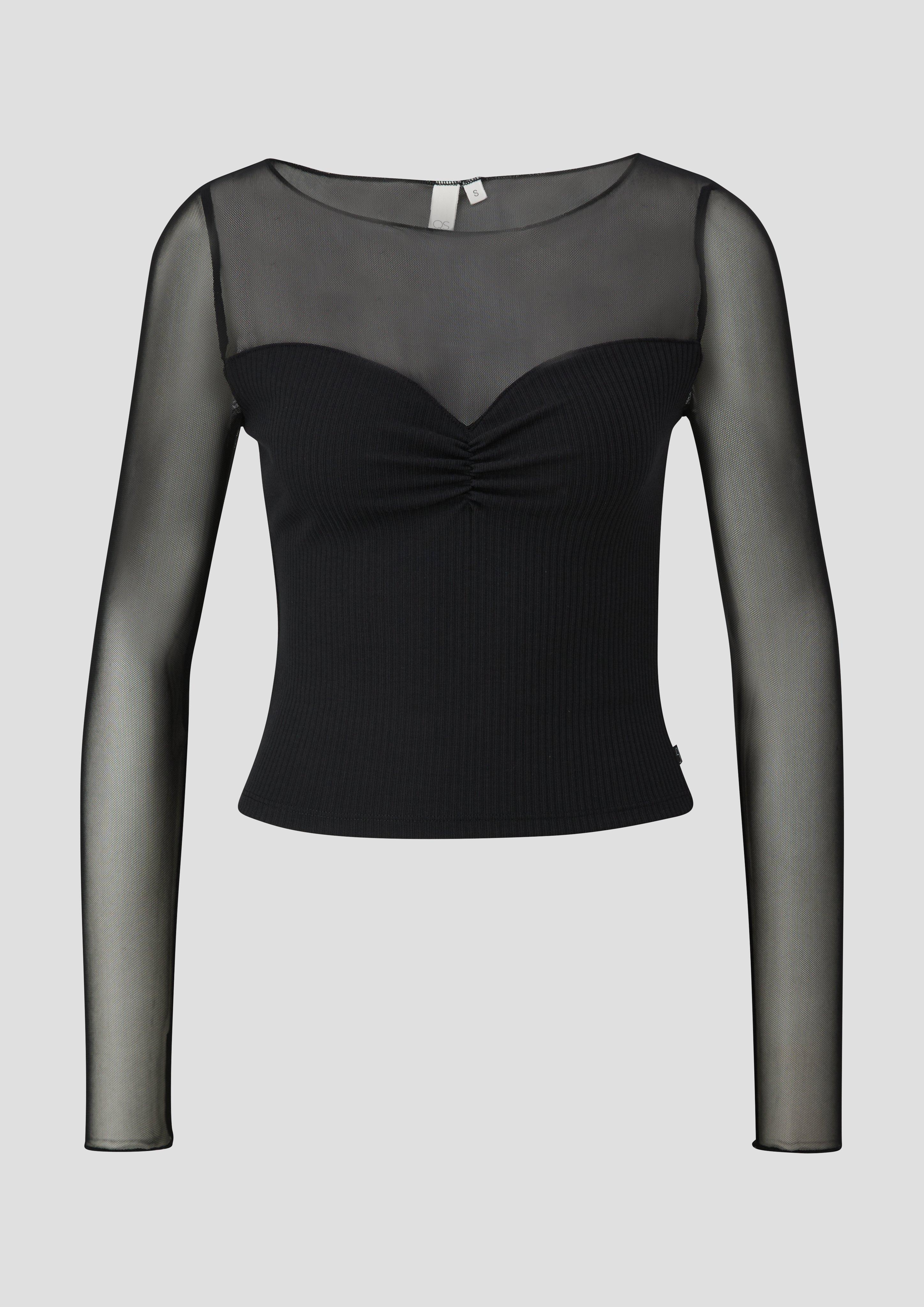Langarmshirt aus Fabricmix  2144067-9999