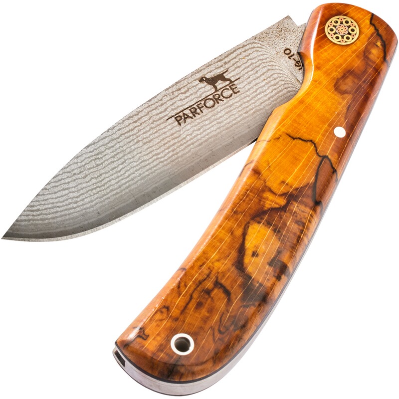 Parforce Klappmesser Damast Nussbaum