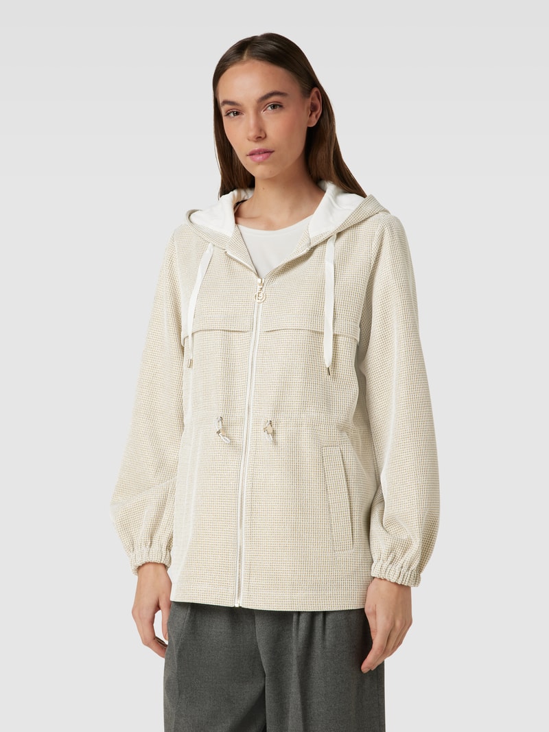 Sweatjacke mit Eingrifftaschen in offwhite