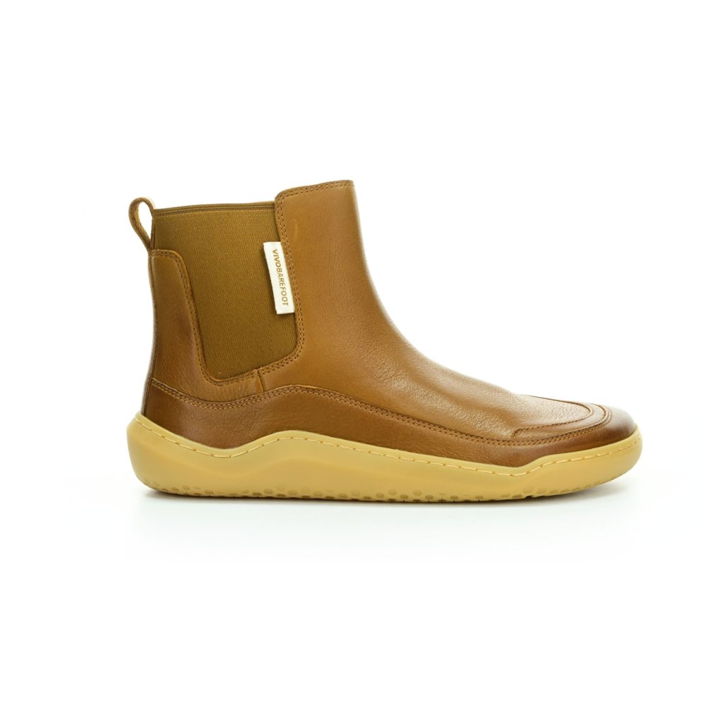 Vivobarefoot Gobi Chelsea L Tan Leather Damen-Barfußschuhe