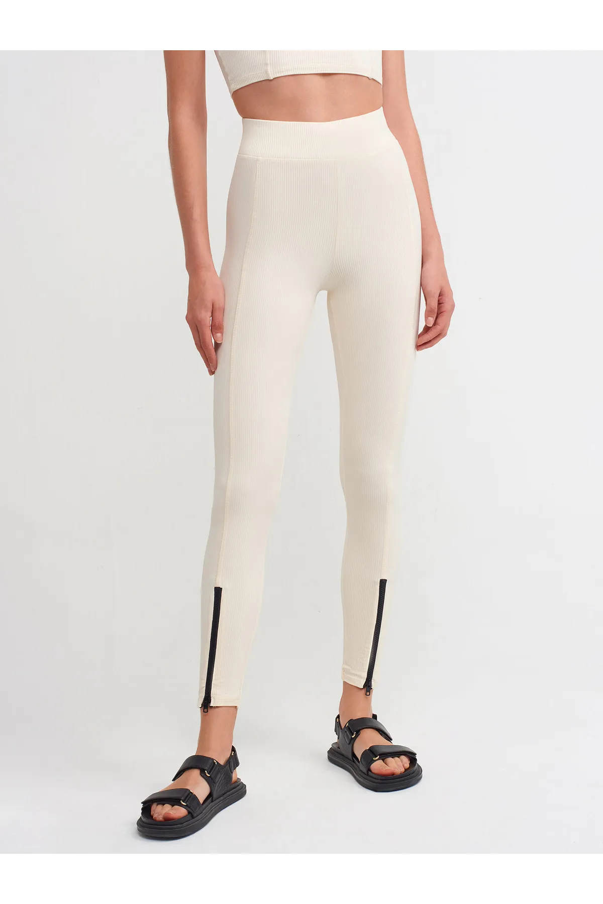 Dilvin  Leggings - Beige - Mittlerer Bund