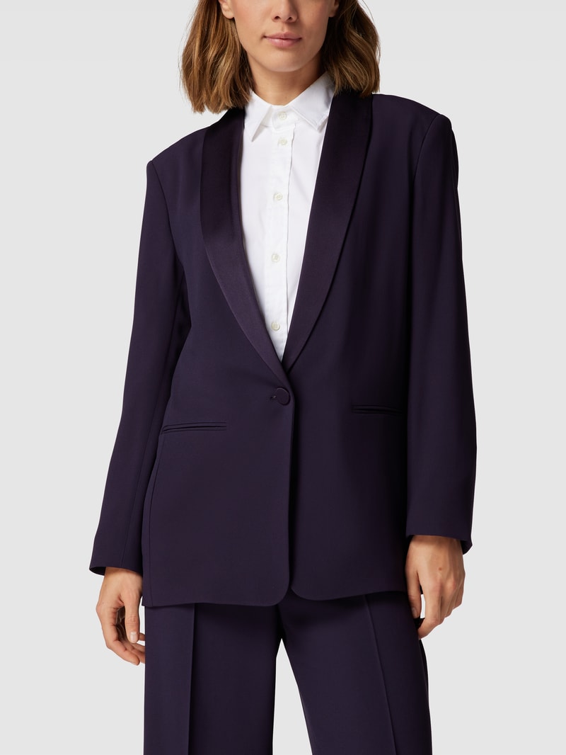 Blazer mit Schalkragen Modell 'Junata' in pflaume