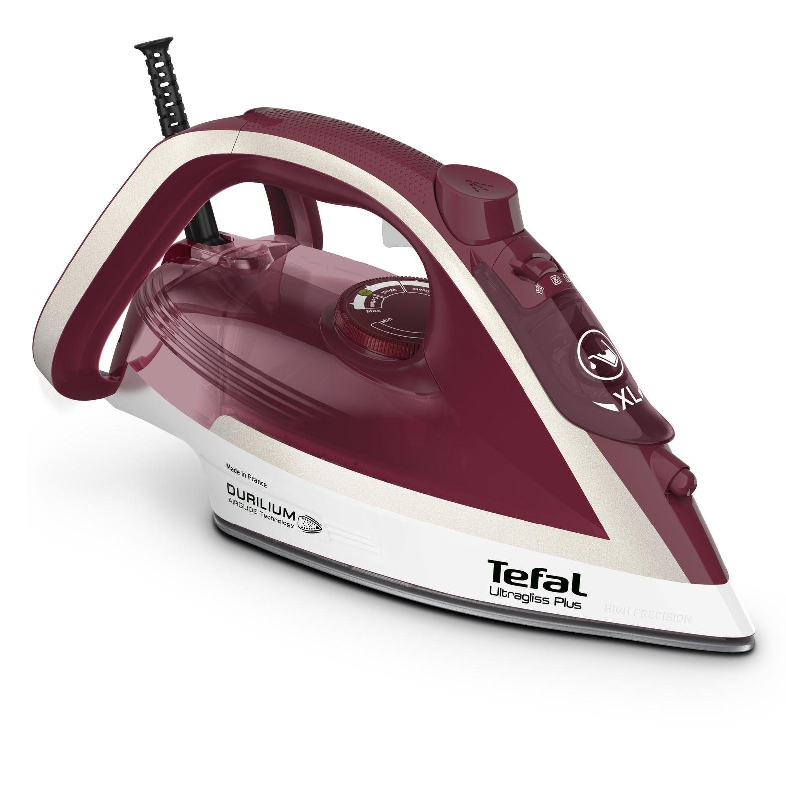Tefal Dampfbügeleisen Ultragliss Plus FV6810, 2800 W, Durilium Airglide Bügelsohle, Vertikale Dampffunktion