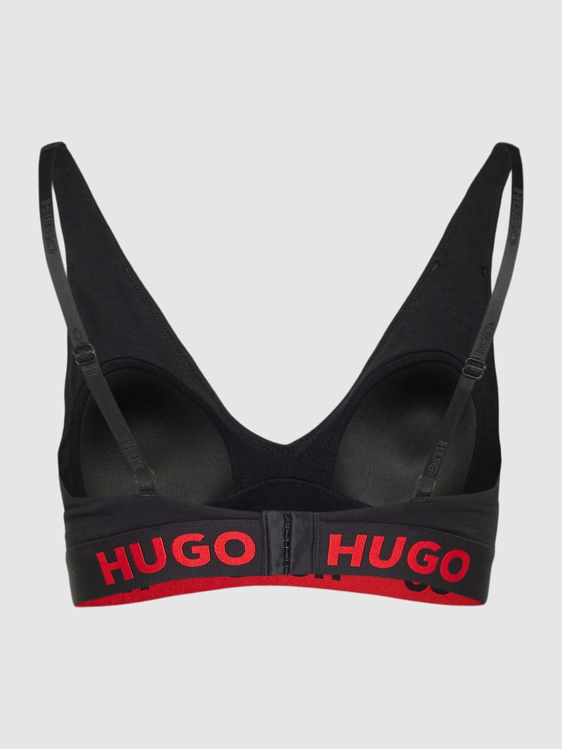 Triangel-BH mit elastischem Logo-Bund Modell 'SPORTY' in schwarz