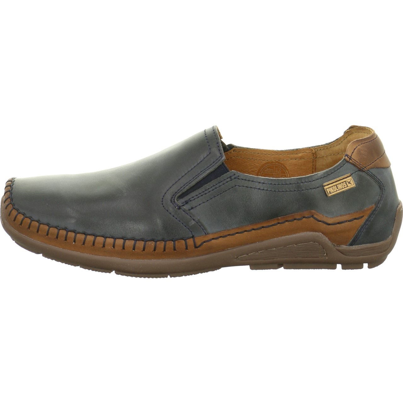 PIKOLINOS Komfort Slipper blau navyblue/cuero