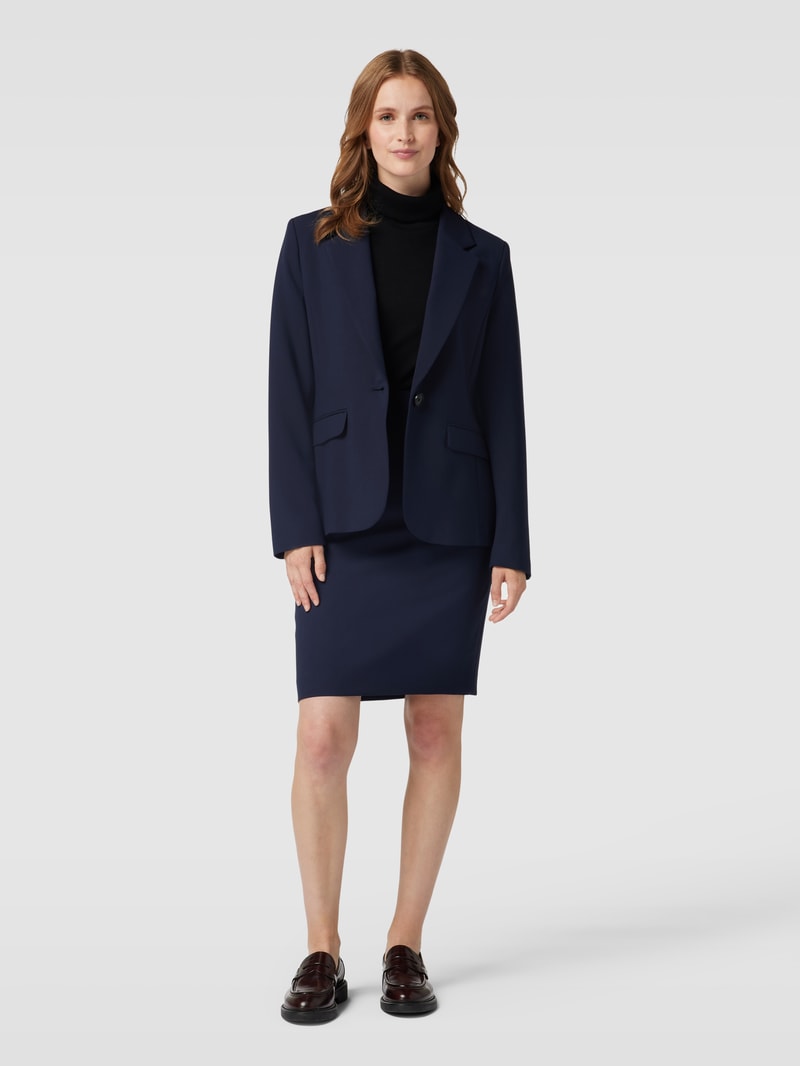 Blazer mit Knopfverschluss in marineblau