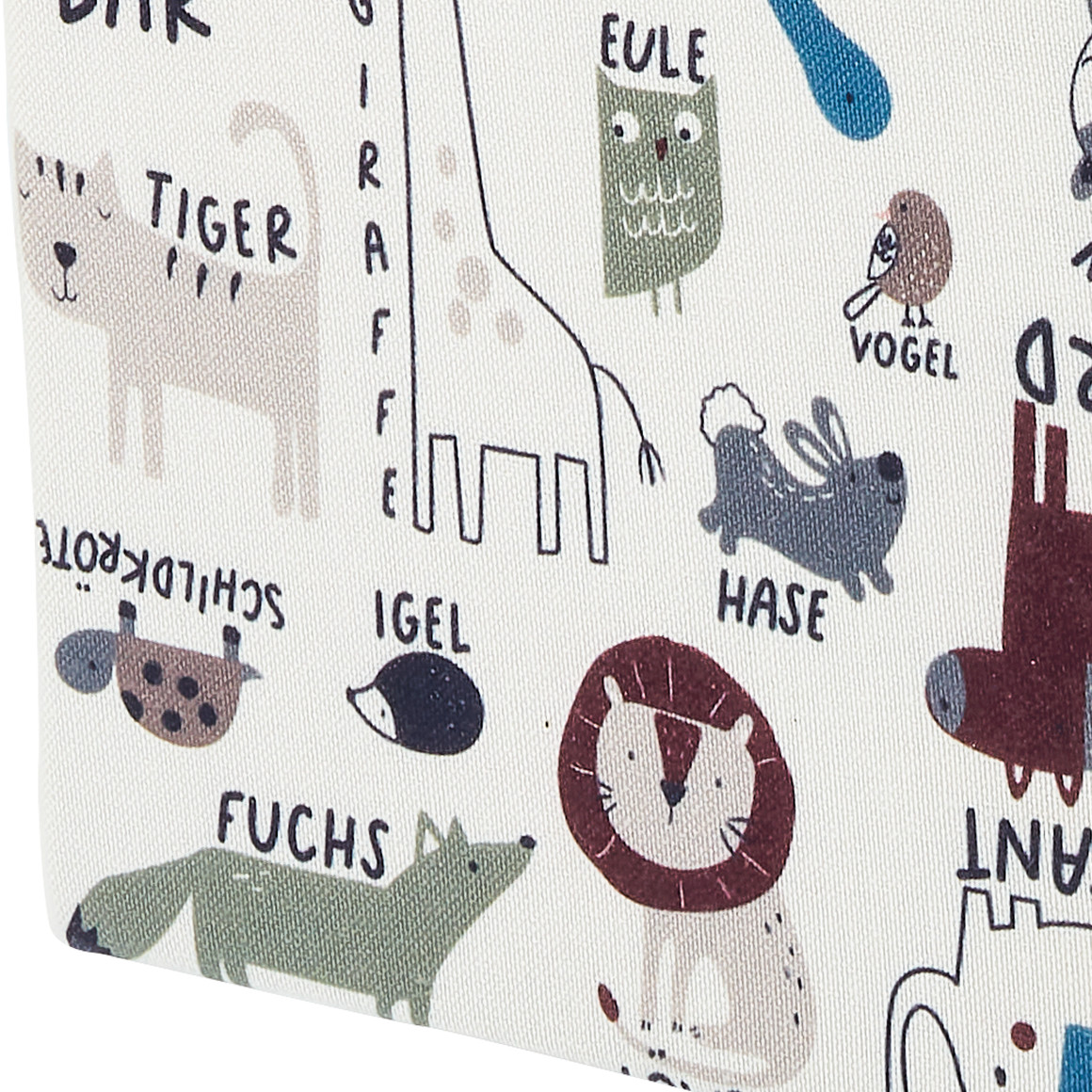Kleine Aufbewahrungsbox mit Tier-Motiven
