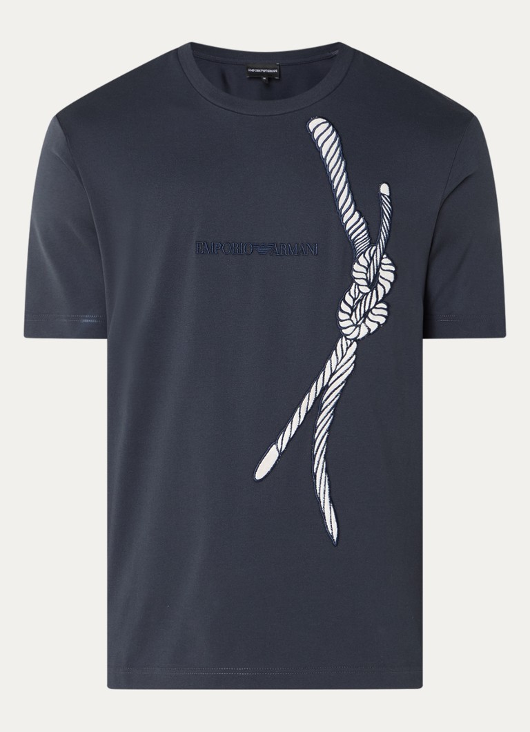 Μπλούζα Emporio Armani με κέντημα και ελαστικό