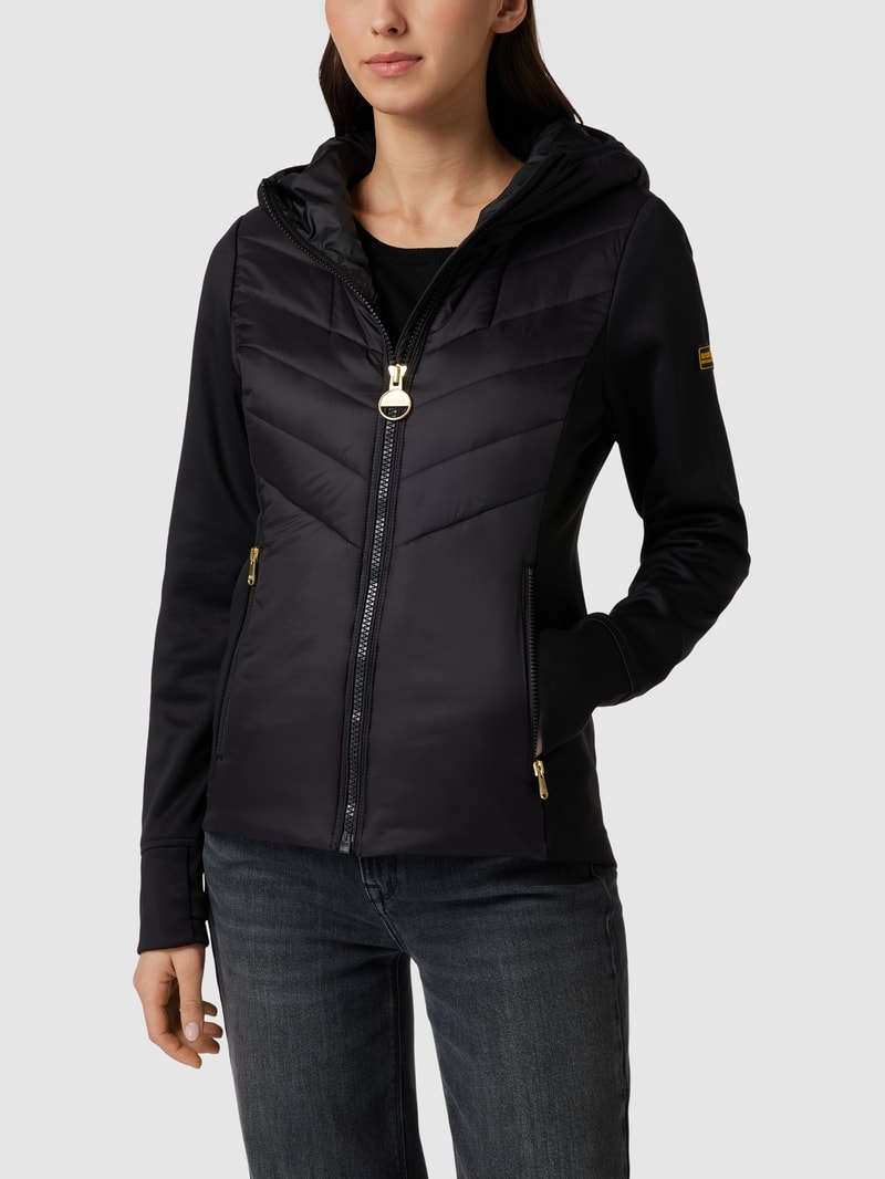Jacke mit Label-Details Modell 'Alonso' in schwarz