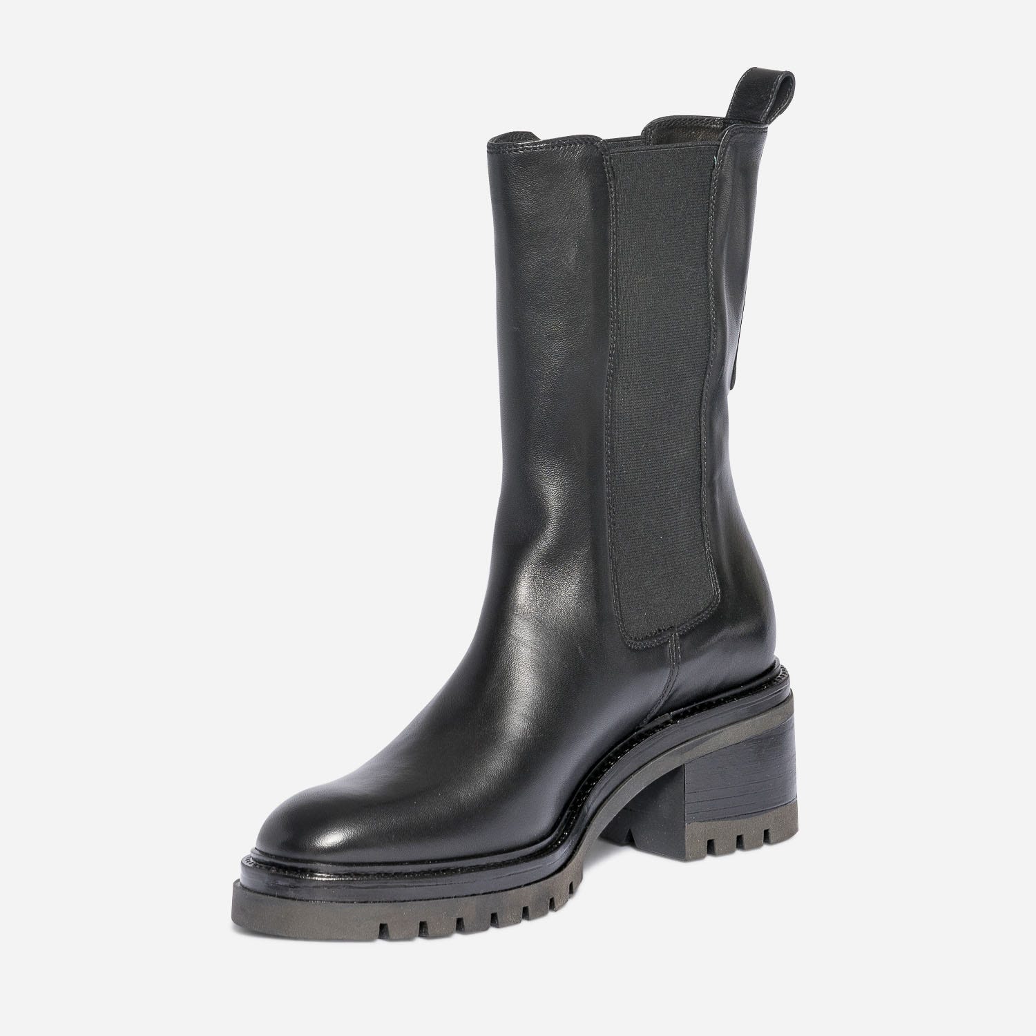 Chelsea boots TEXTO noir éco-conçu en cuir