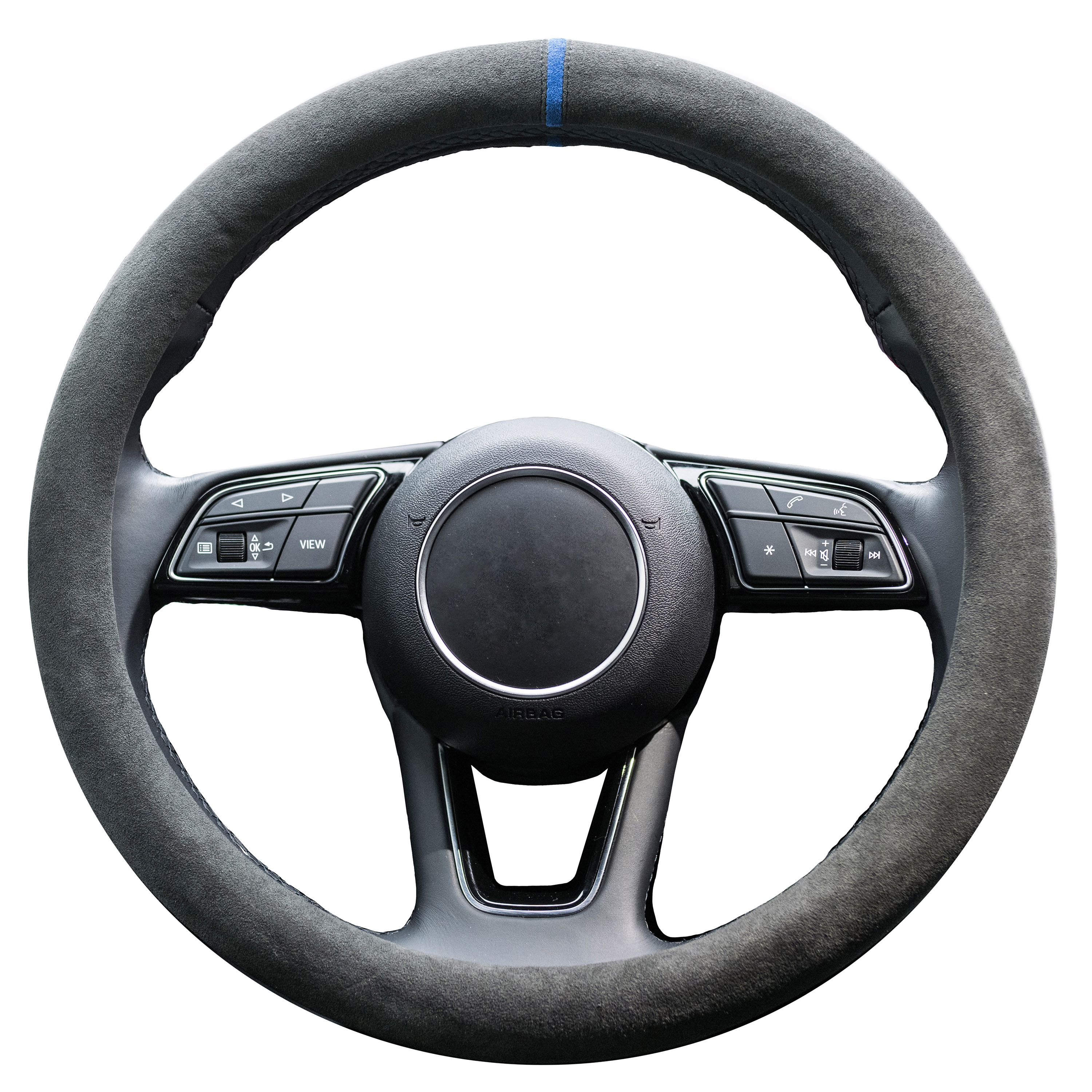Original Alcantara Premium Lenkradbezug schwarz-blau von S-TETIC® - ATU