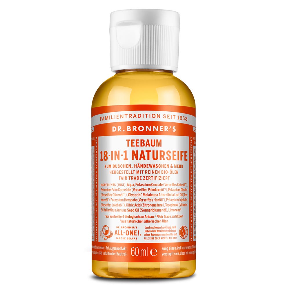 Dr. Bronner's 18-in-1 Naturseife Teebaum 60 ml