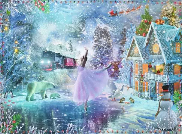 Kinderpuzzle ab 9 Jahren - Winterwunderland - 300 Teile