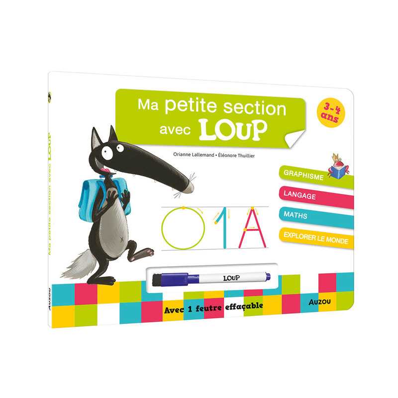 Livre ardoise, Ma petite section avec Loup - Auzou