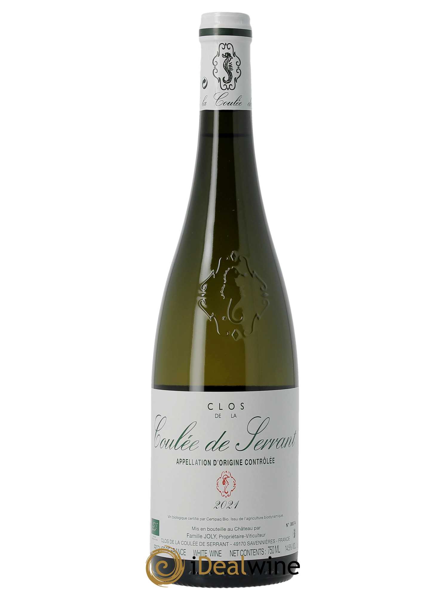 Savennières Clos de la Coulée de Serrant Vignobles de la Coulée de Serrant - Nicolas Joly  2021 - Lot de 1 Bouteille