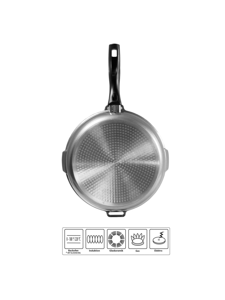 Stoneline Schmorpfanne 24 cm | mit Deckel in Anthrazit günstig kaufen Ø 24cm