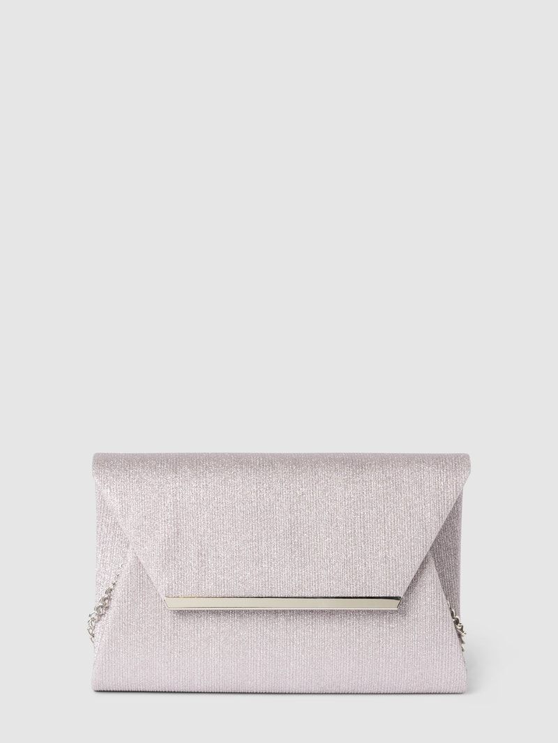 Kuvert-Clutch in schimmernder Optik in lavendel