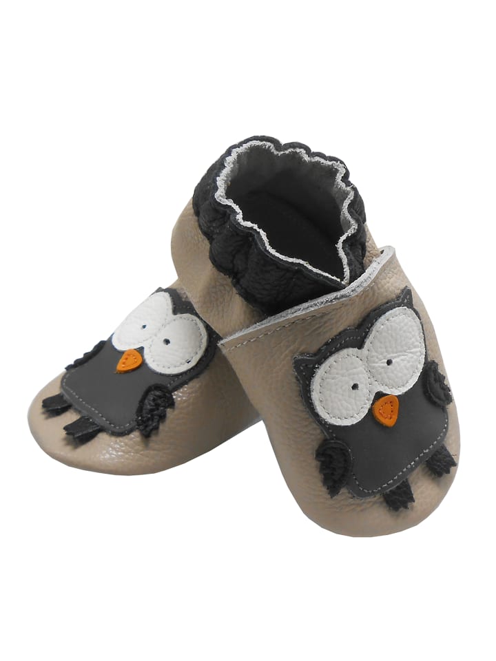 Yalion Baby Krabbelschuhe in Eule Beige günstig kaufen