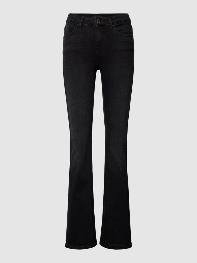 Flared Cut Jeans mit 5-Pocket-Design Modell 'BLUSH' in schwarz