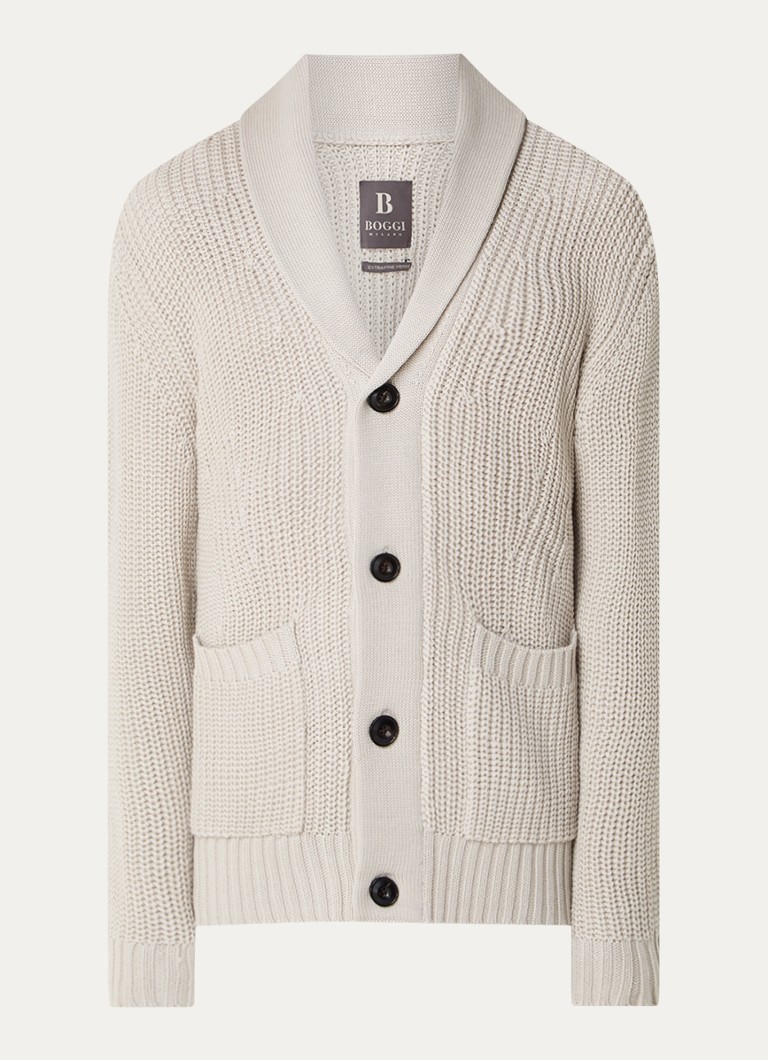 Cardigan Boggi Milano din amestec de lână tricotată gros