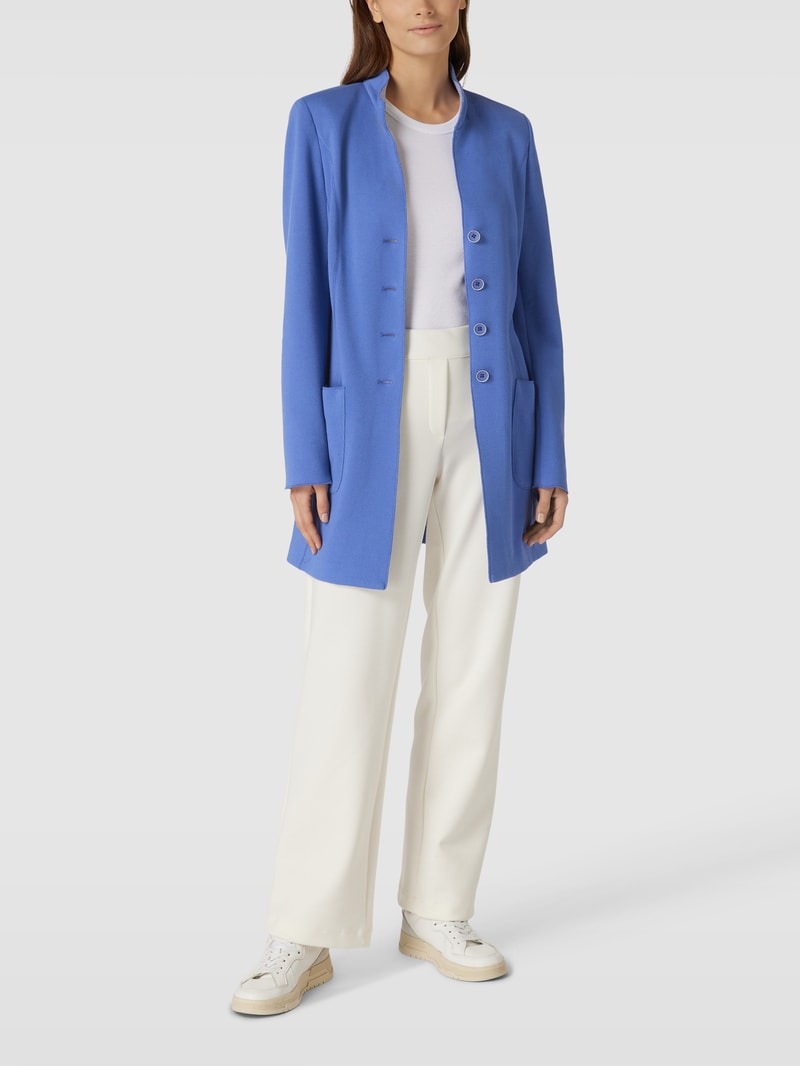 Blazer mit Stehkragen in royalblau